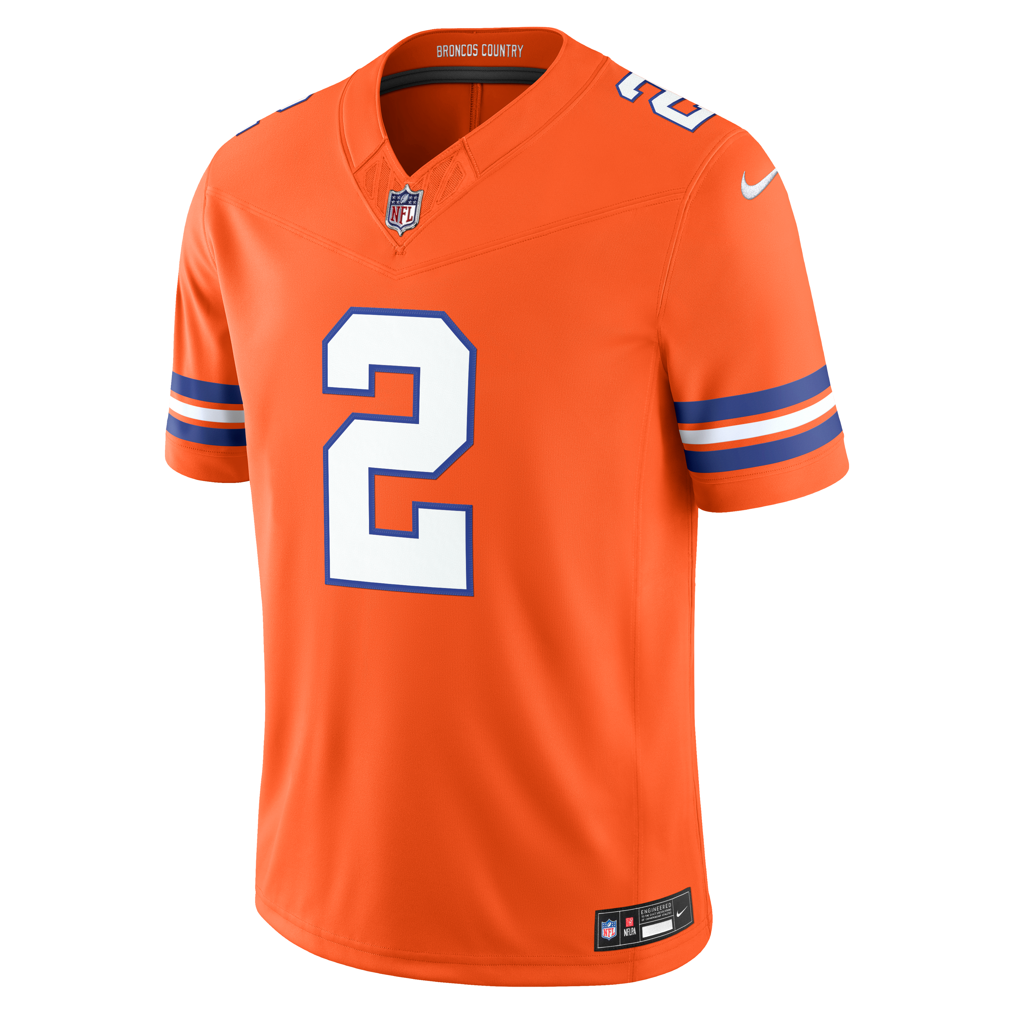 Men's Nike Pat Surtain II Orange Denver Broncos Alternate Mile High Collection 1977 Throwback Vapor F.U.S.E. Stitched Limited Jersey