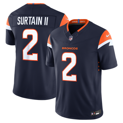 Patrick Surtain II Denver Broncos Nike Alternate Vapor F.U.S.E. Stitched Limited Jersey - Navy