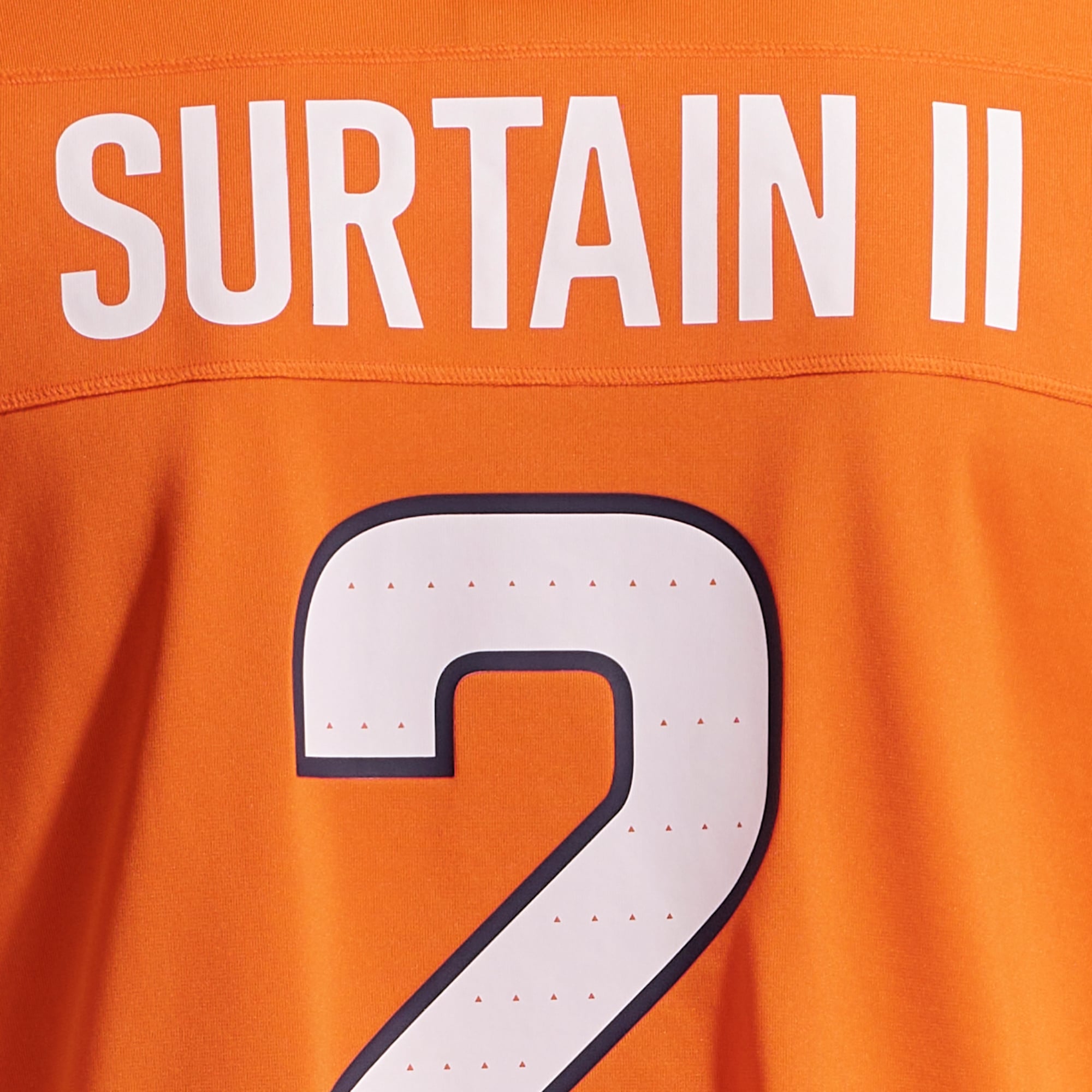 Men's Nike Patrick Surtain II Orange Denver Broncos Team Game Jersey