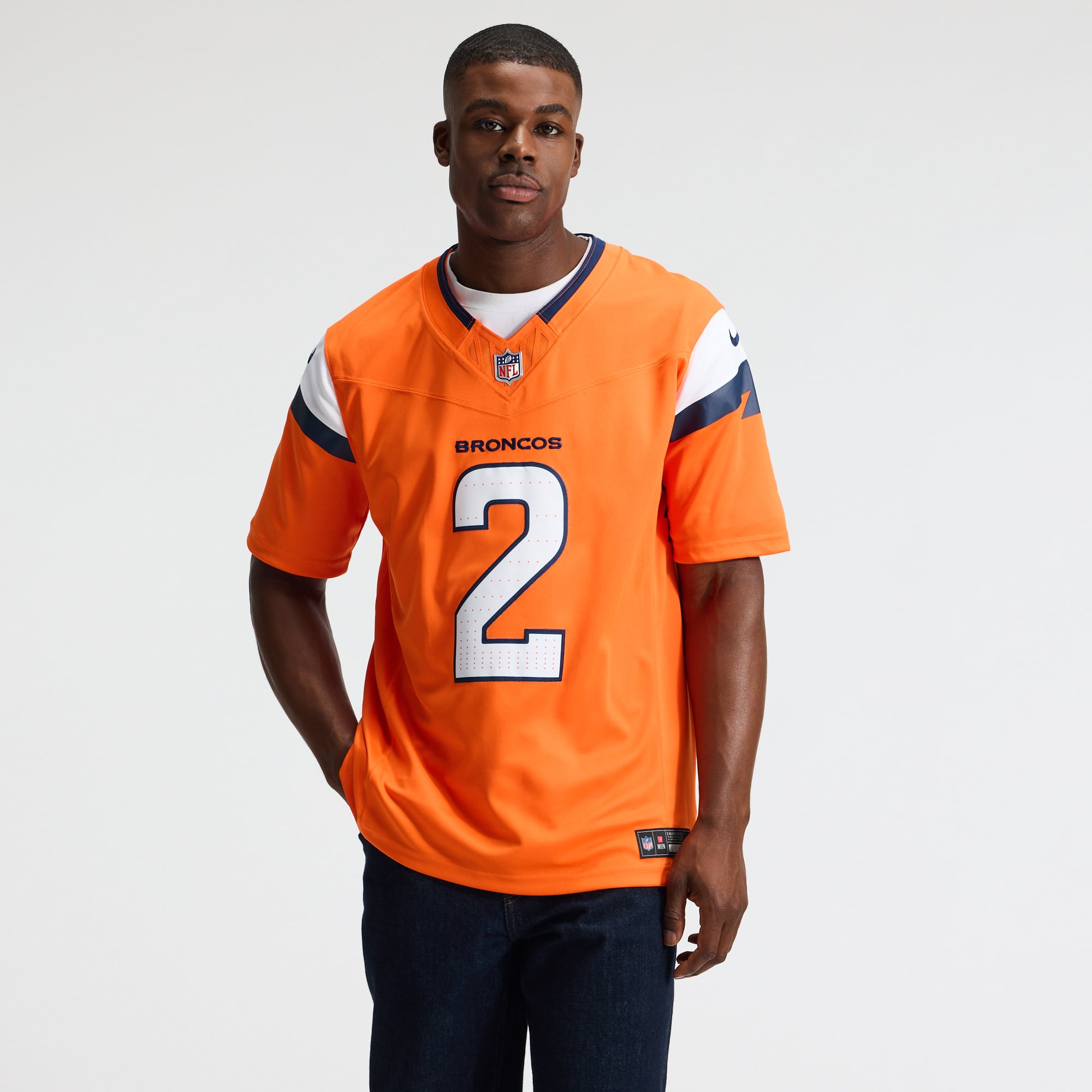 Men's Nike Patrick Surtain II Orange Denver Broncos Team Vapor F.U.S.E. Stitched Limited Jersey