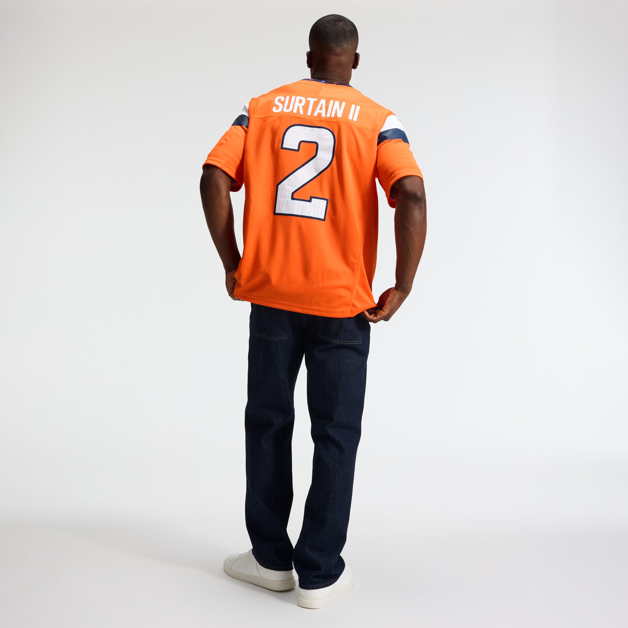 Men's Nike Patrick Surtain II Orange Denver Broncos Team Vapor F.U.S.E. Stitched Limited Jersey