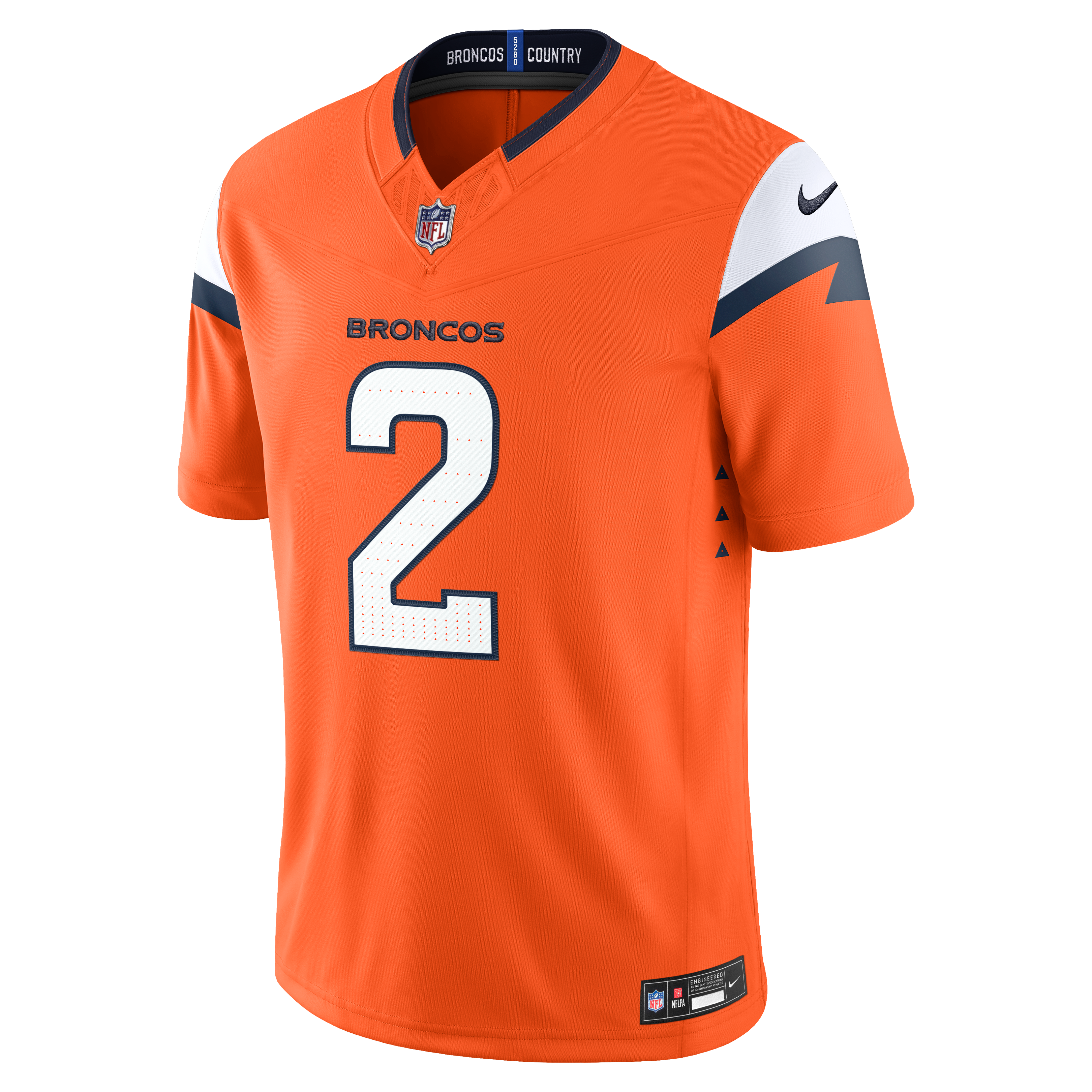 Men's Nike Patrick Surtain II Orange Denver Broncos Team Vapor F.U.S.E. Stitched Limited Jersey