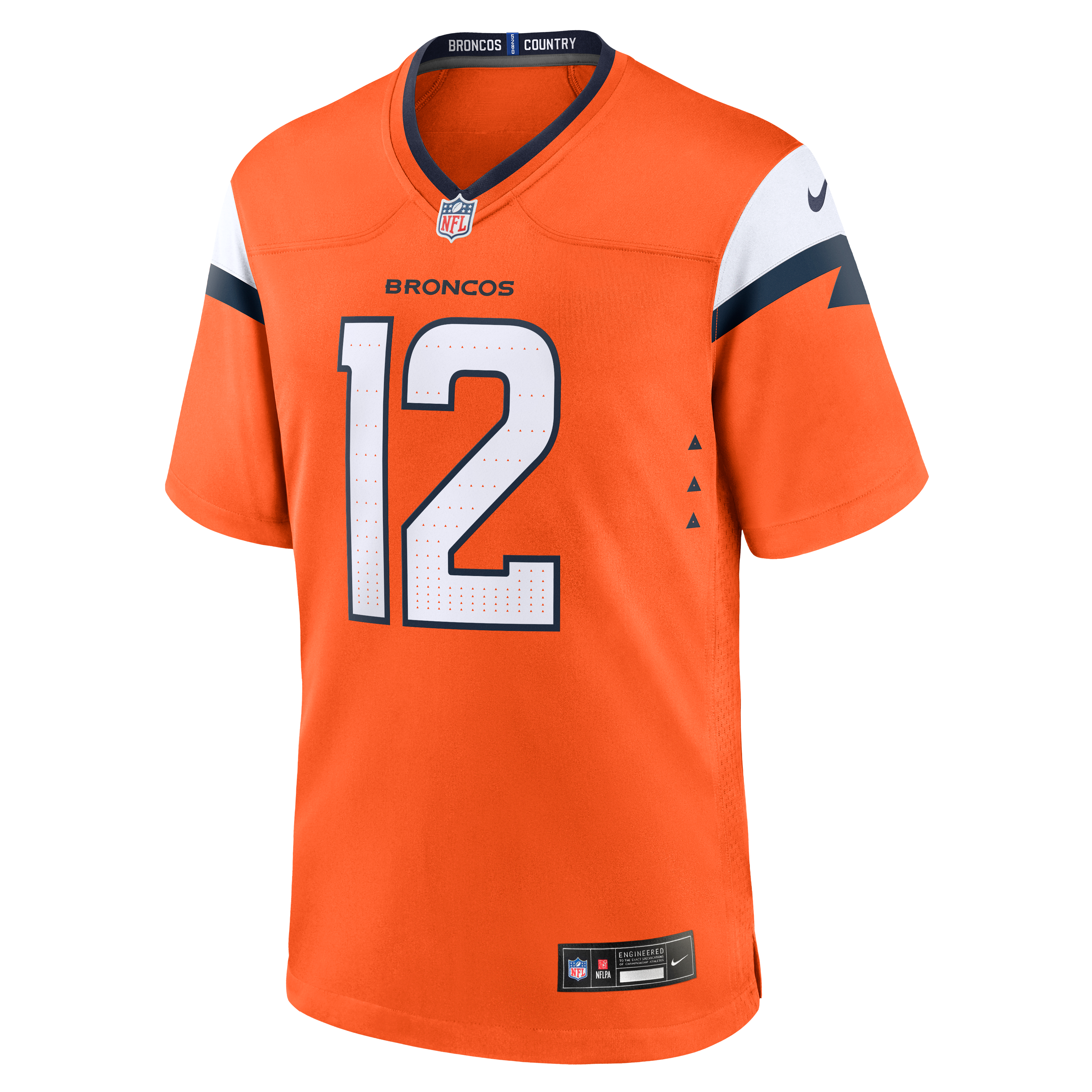 Maillot de match Nike RJ Harvey orange des Broncos Denver pour homme