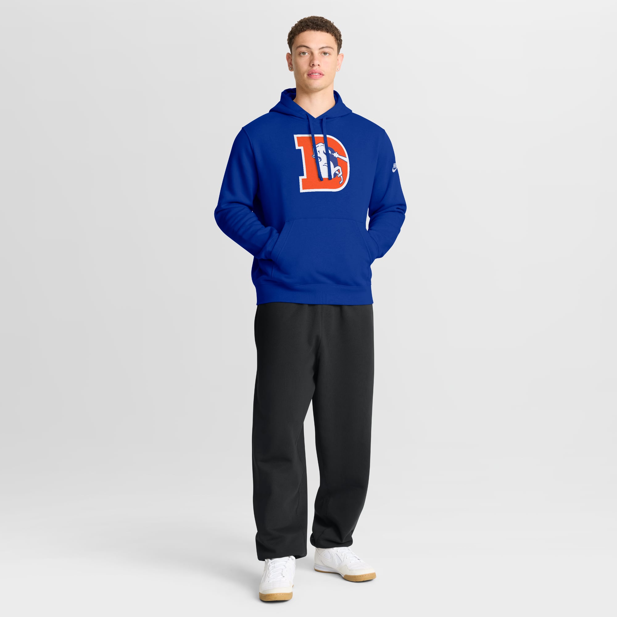 Sweat à capuche Nike Royal Denver Broncos Club Fleece pour homme