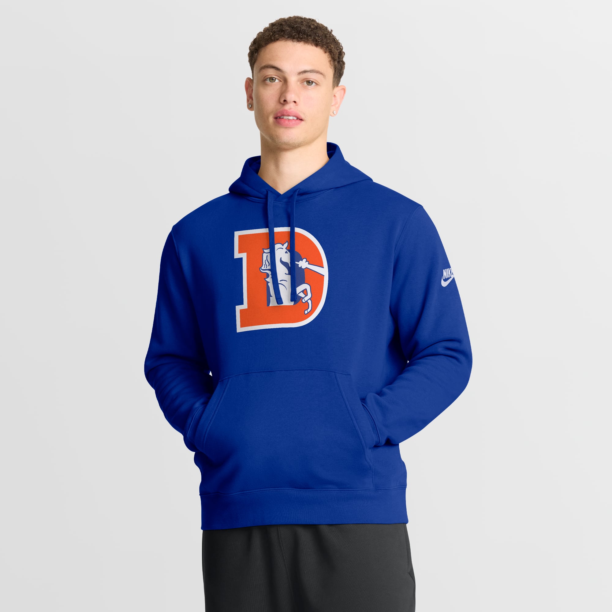 Sweat à capuche Nike Royal Denver Broncos Club Fleece pour homme