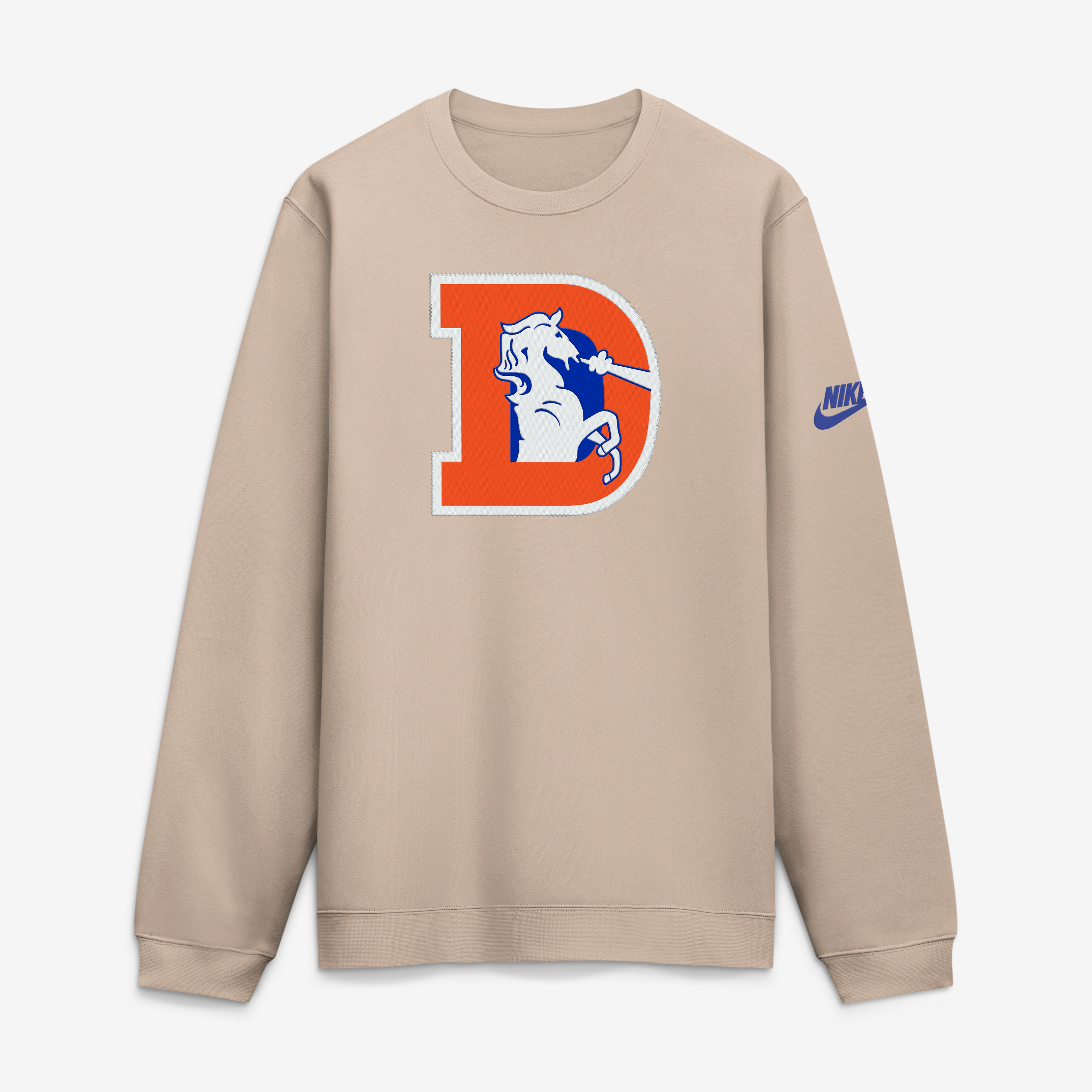 Sweat-shirt Nike Sand Denver Broncos I-Formation Rewind Club Crew pour homme