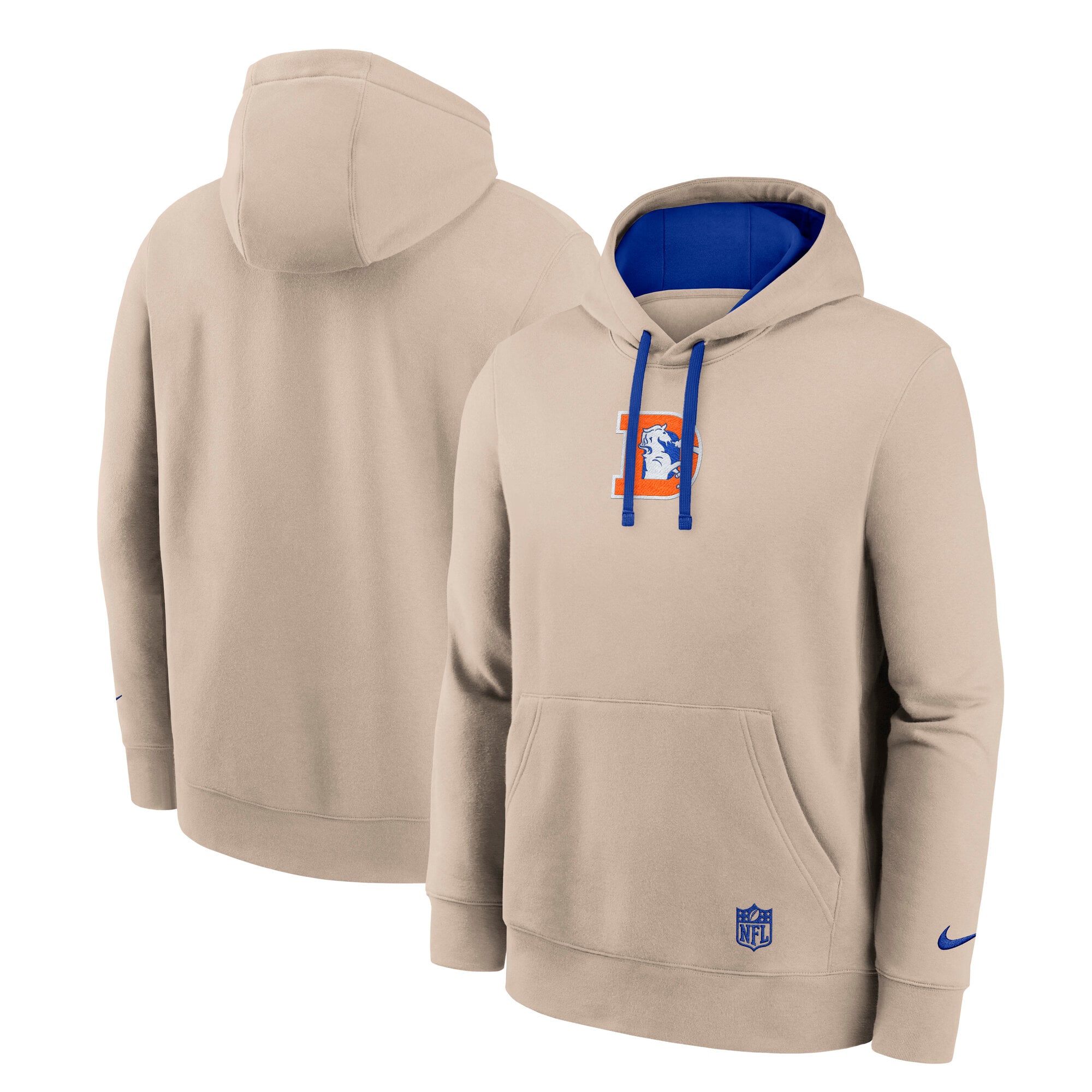 Sweat à capuche Nike Sand Denver Broncos Rewind Club pour homme