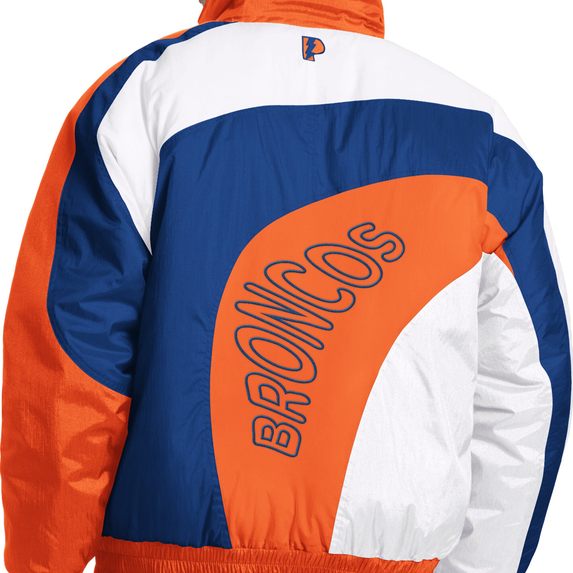 Men's Pro Player White Denver Broncos Wave Full-Zip Jacket