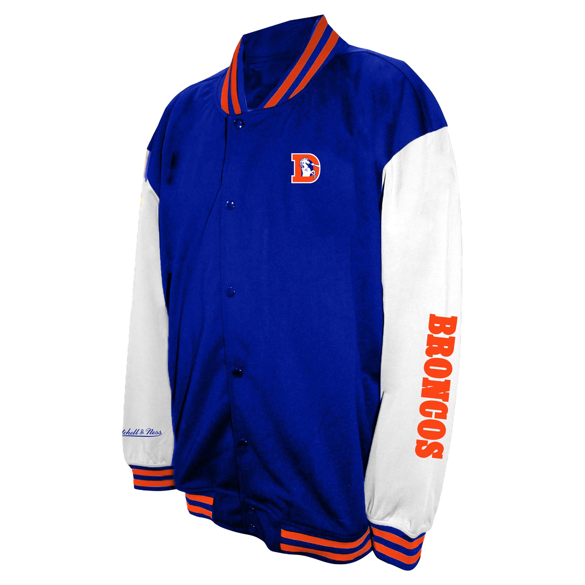 Men's Profile Royal Denver Broncos Big & Tall Full-Snap Varsity Jacket