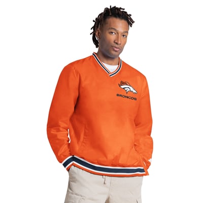 Bo Nix Denver Broncos Starter Player Layer V-Neck Pullover - Orange