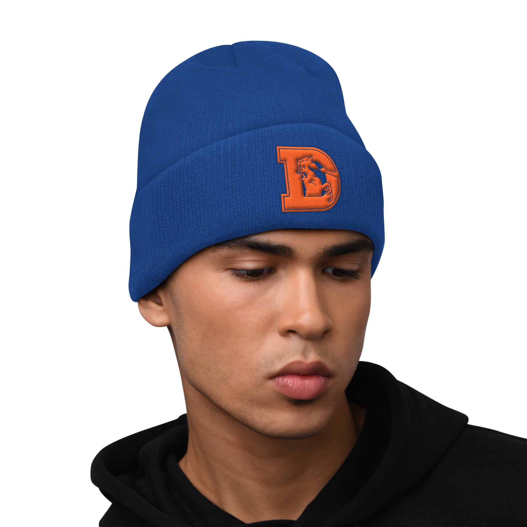 Ensemble sweat à capuche et bonnet revers Starter Navy Denver Broncos pour homme
