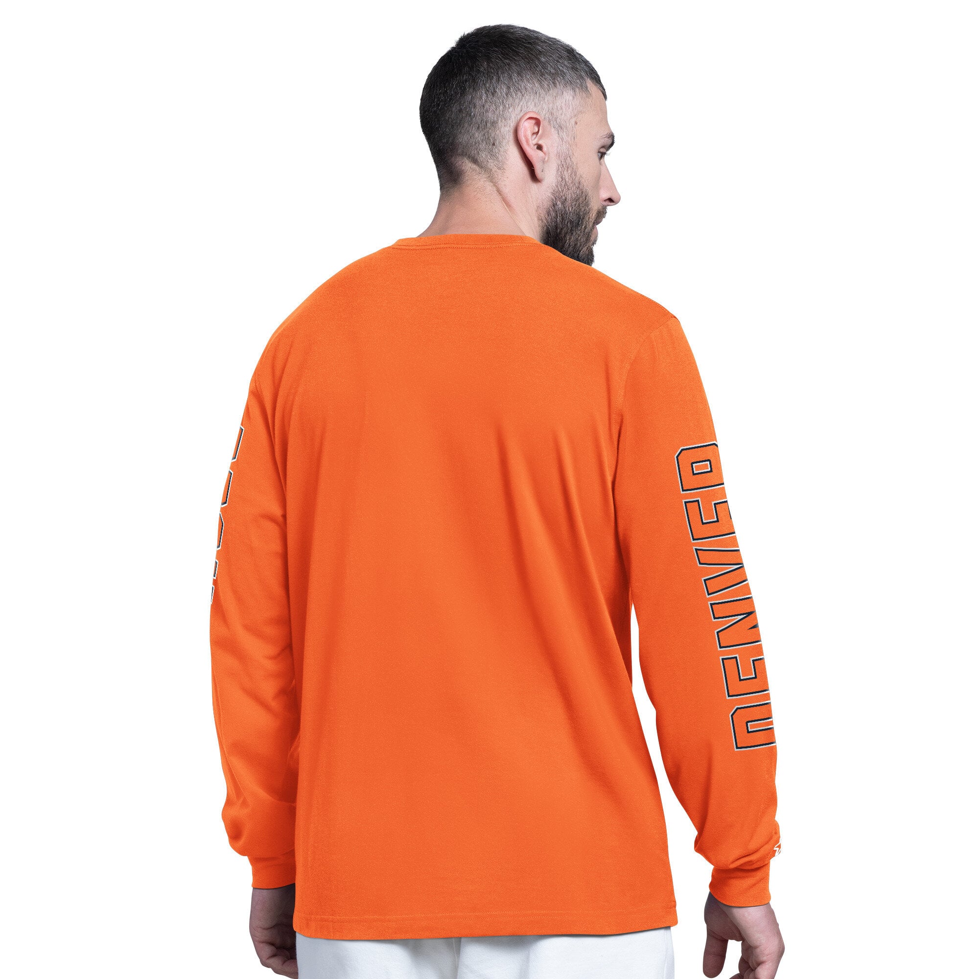 T-shirt à manches longues Starter Orange Denver Broncos Clutch Hit II pour homme