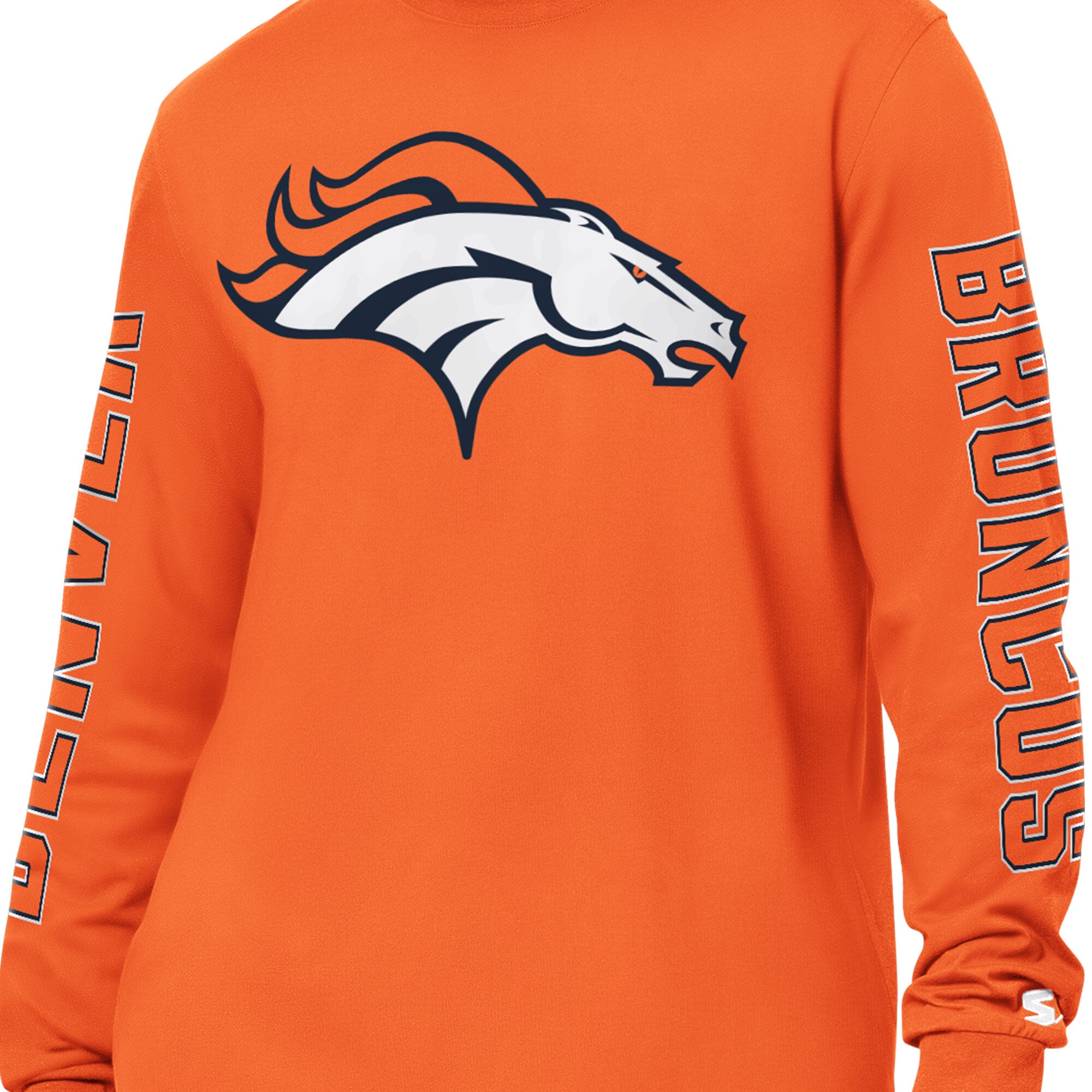 T-shirt à manches longues Starter Orange Denver Broncos Clutch Hit II pour homme