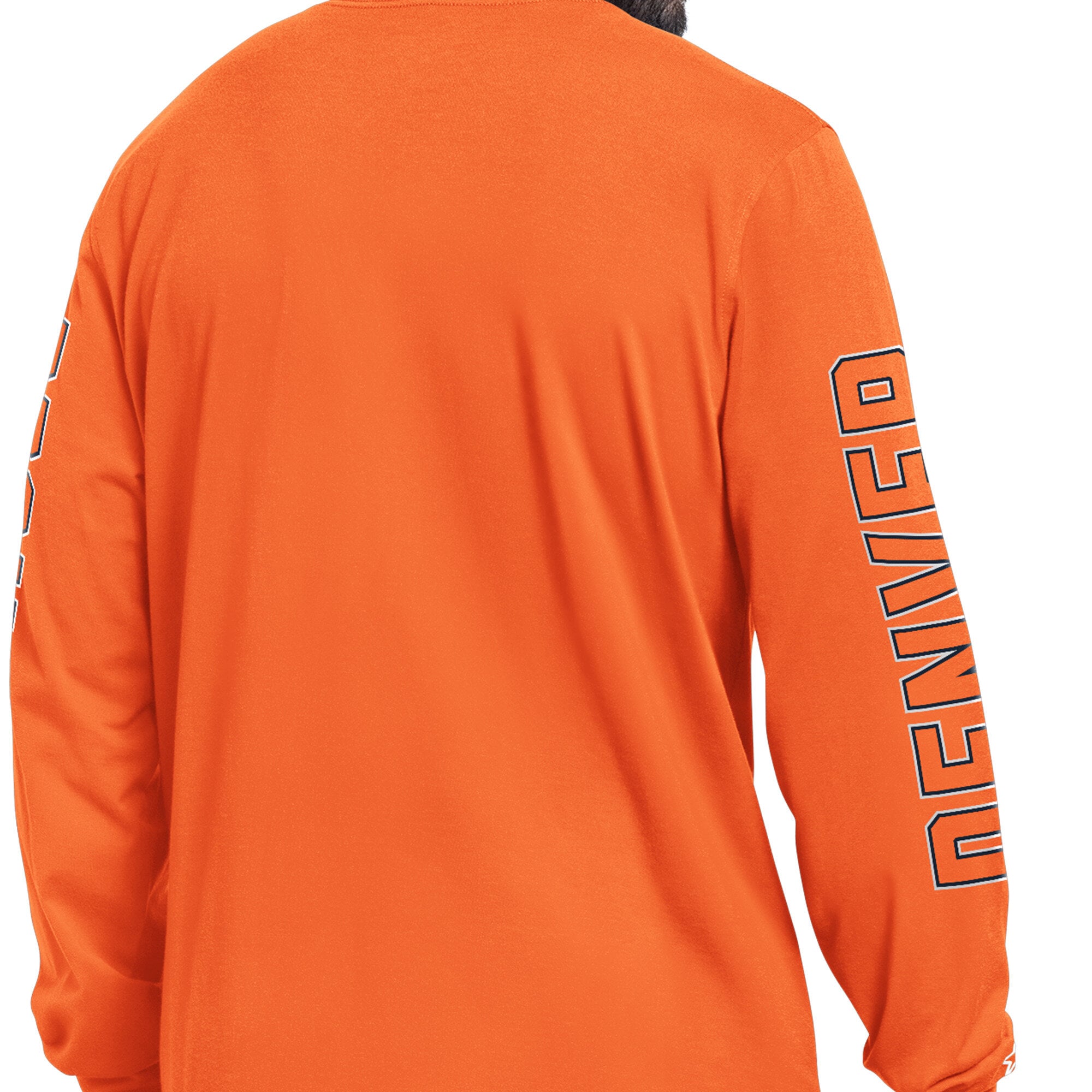 T-shirt à manches longues Starter Orange Denver Broncos Clutch Hit II pour homme