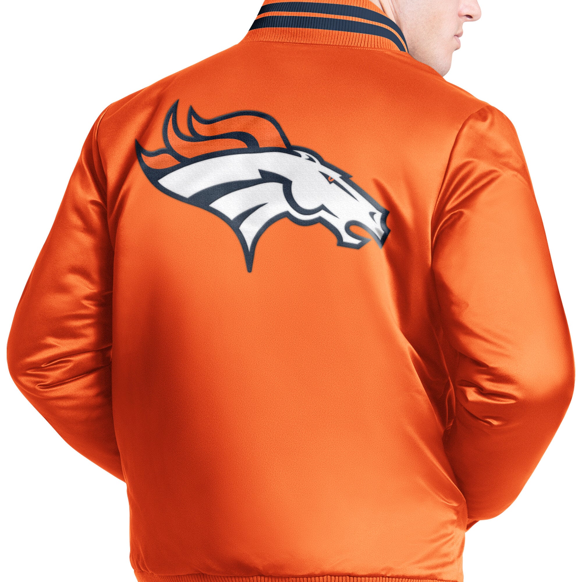Veste universitaire Starter orange Denver Broncos Elite à boutons-pression pour homme
