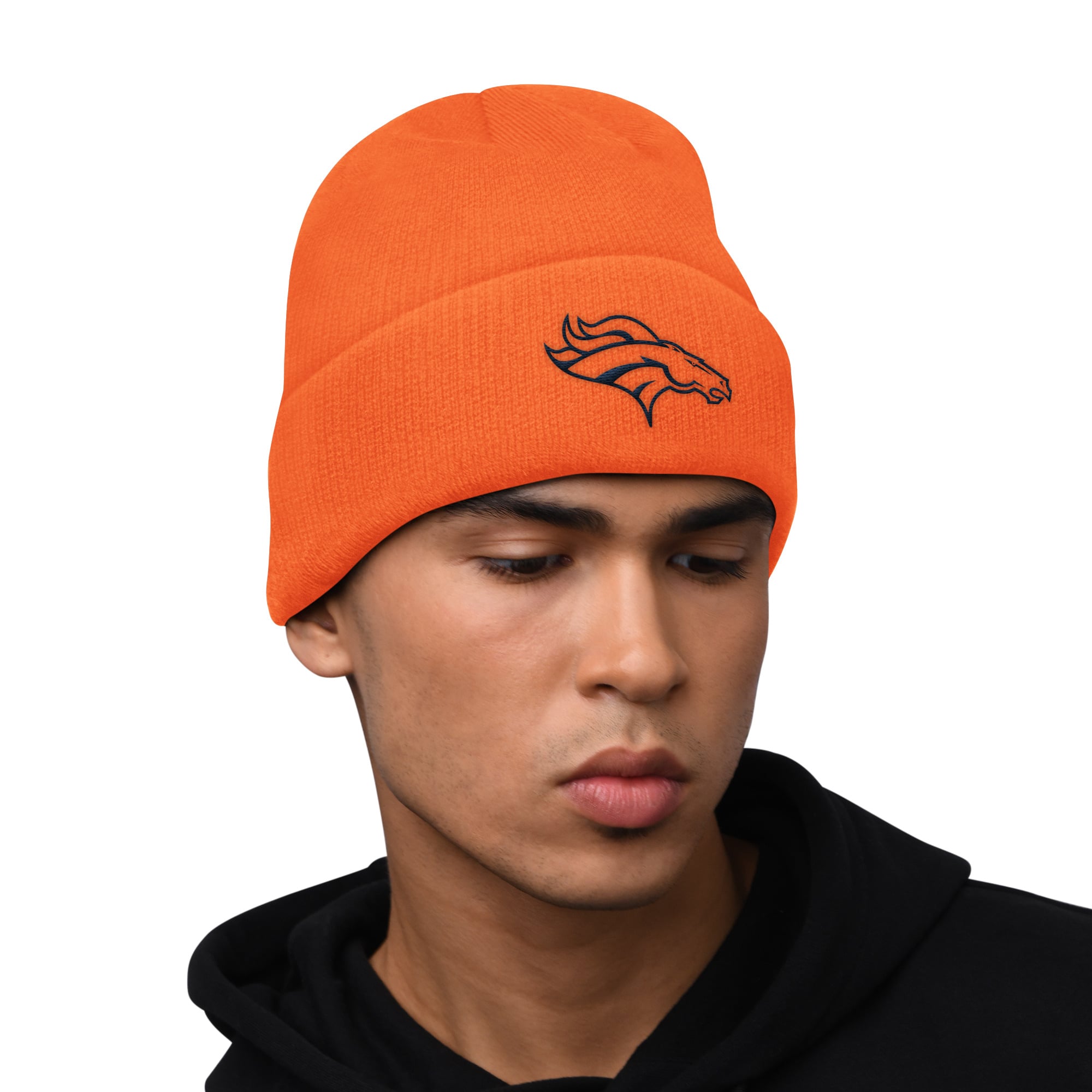 Ensemble sweat à capuche et bonnet revers Starter Orange Denver Broncos pour homme