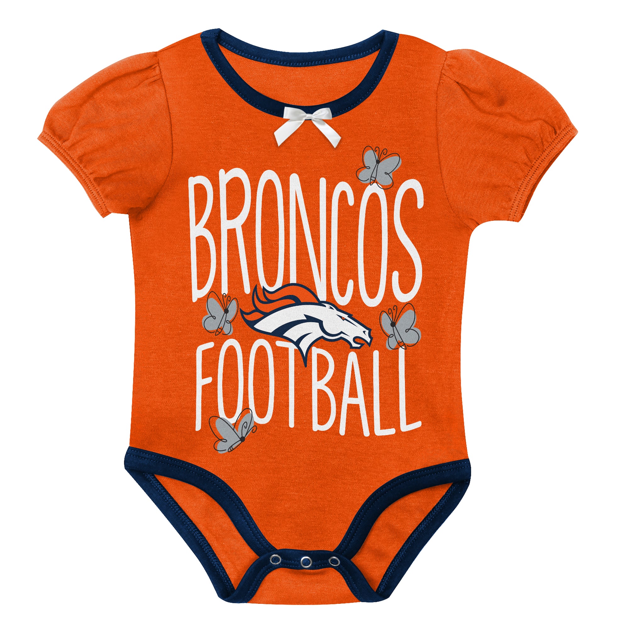 Ensemble body deux pièces Outerstuff orange/marine Denver Broncos Star Power pour nouveau-né et nourrisson