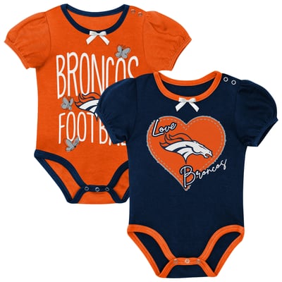 Denver Broncos Outerstuff Newborn & Infant Star Power Two-Piece Bodysuit Set - Orange/Navy
