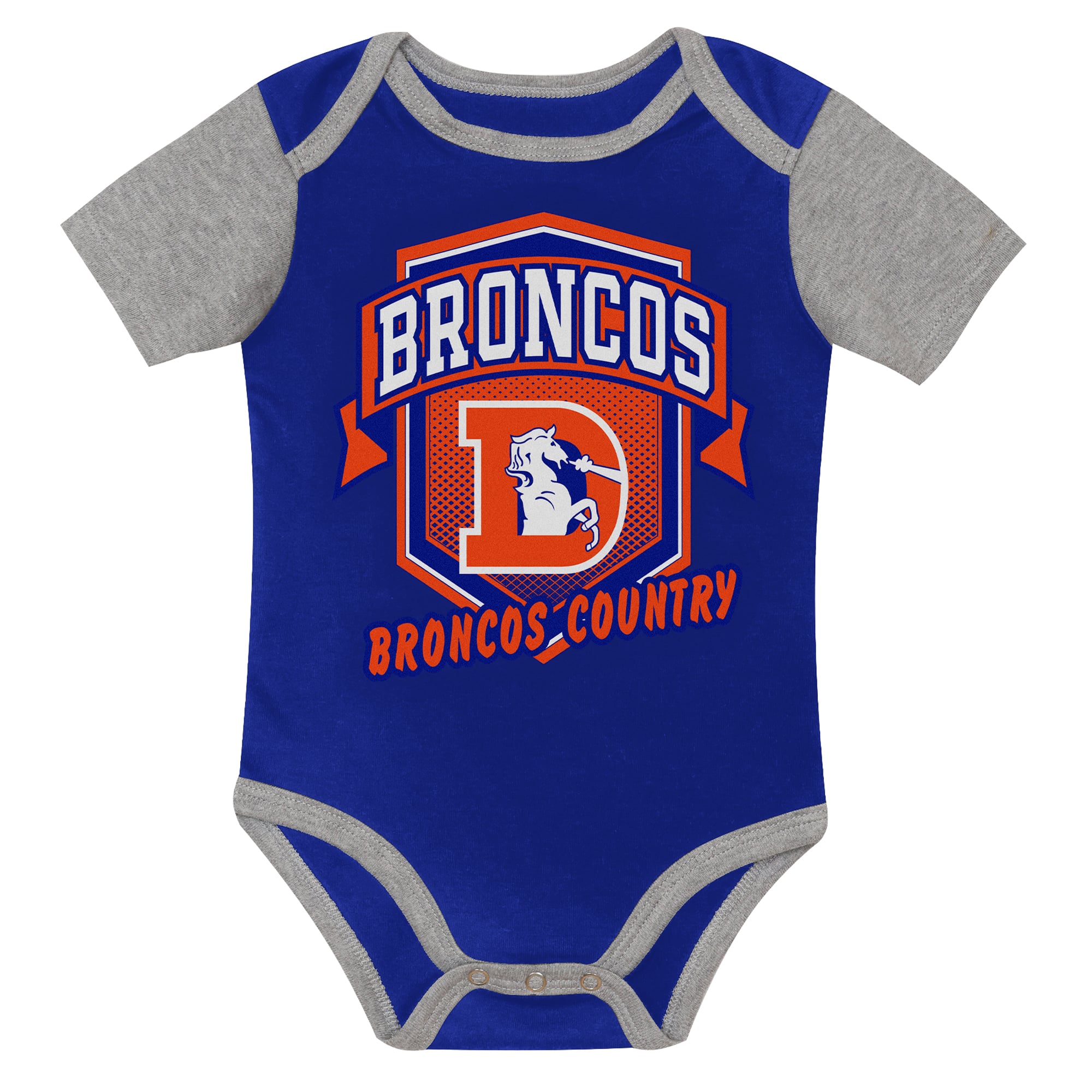 Ensemble de body trois pièces Outerstuff pour nouveau-né Denver Broncos, premier choix la ronde
