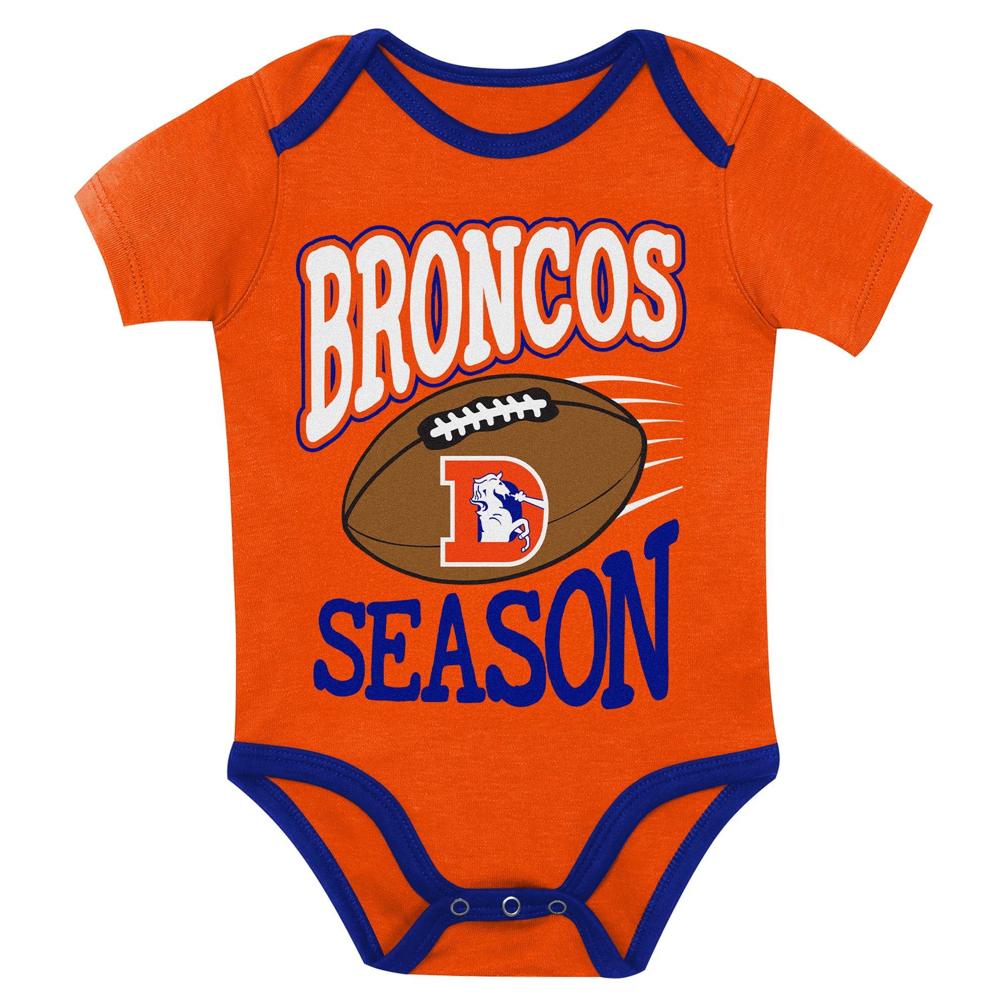 Ensemble de body trois pièces Outerstuff pour nouveau-né Denver Broncos, premier choix la ronde