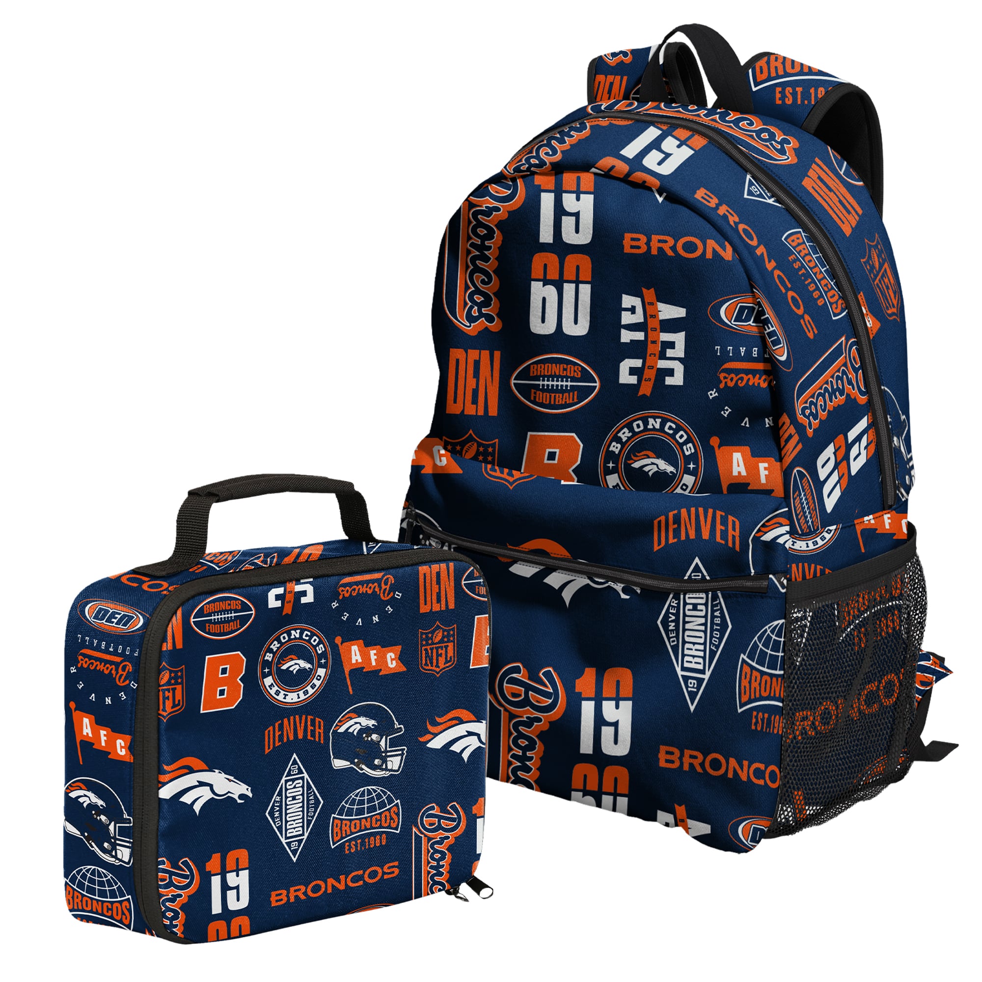 Outerstuff Denver Broncos Backpack and Lunchbox Set