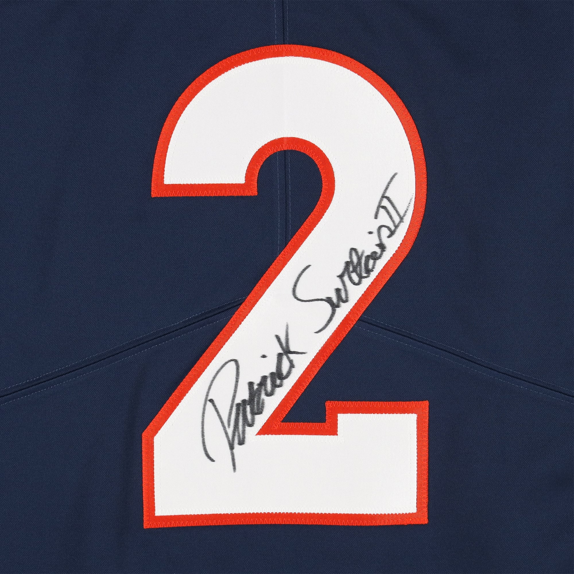 Maillot Nike Limited bleu marine autographié de Patrick Surtain II, Denver Broncos