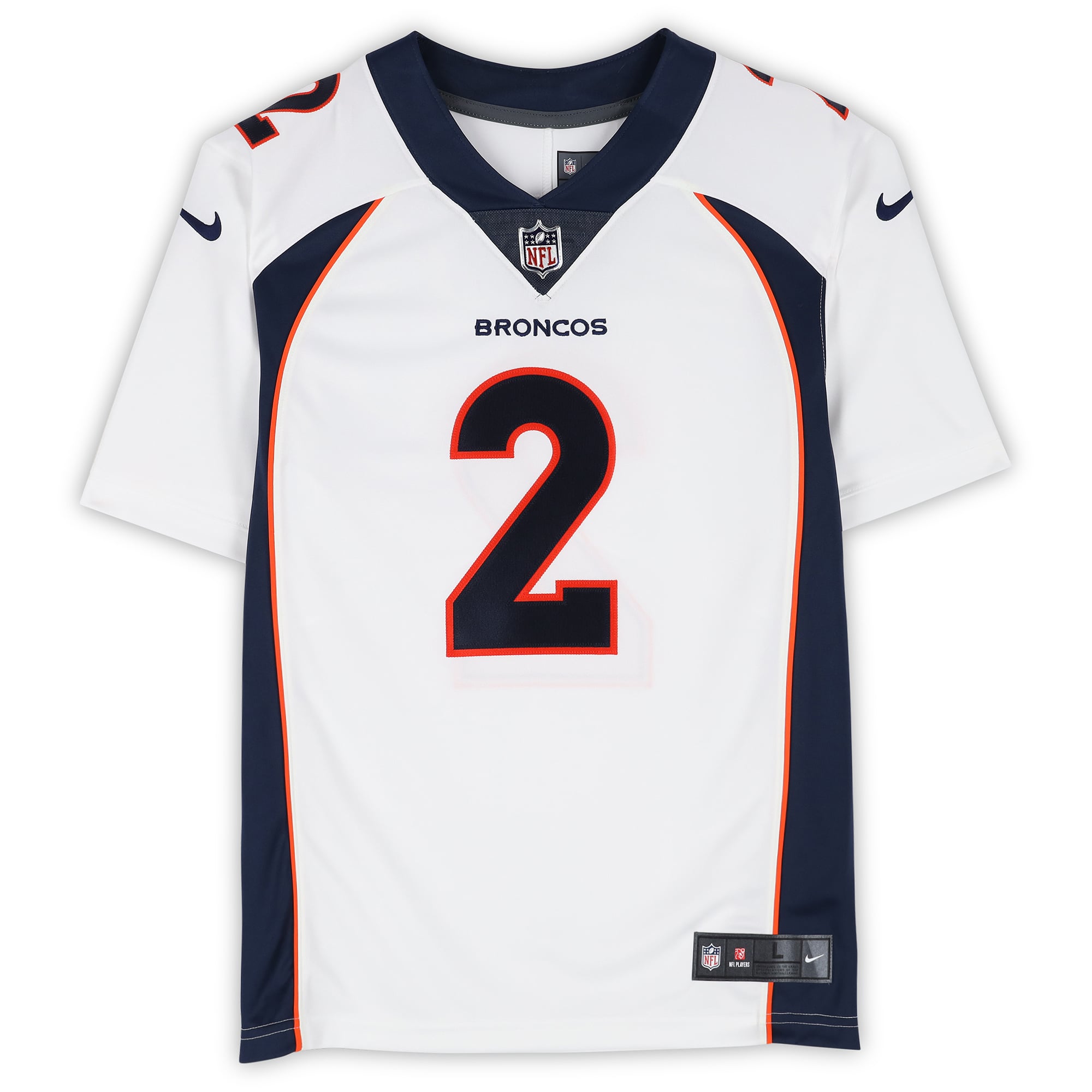 Maillot rétro Nike blanc autographié de Patrick Surtain II (Denver Broncos), édition limitée 1997-2023.