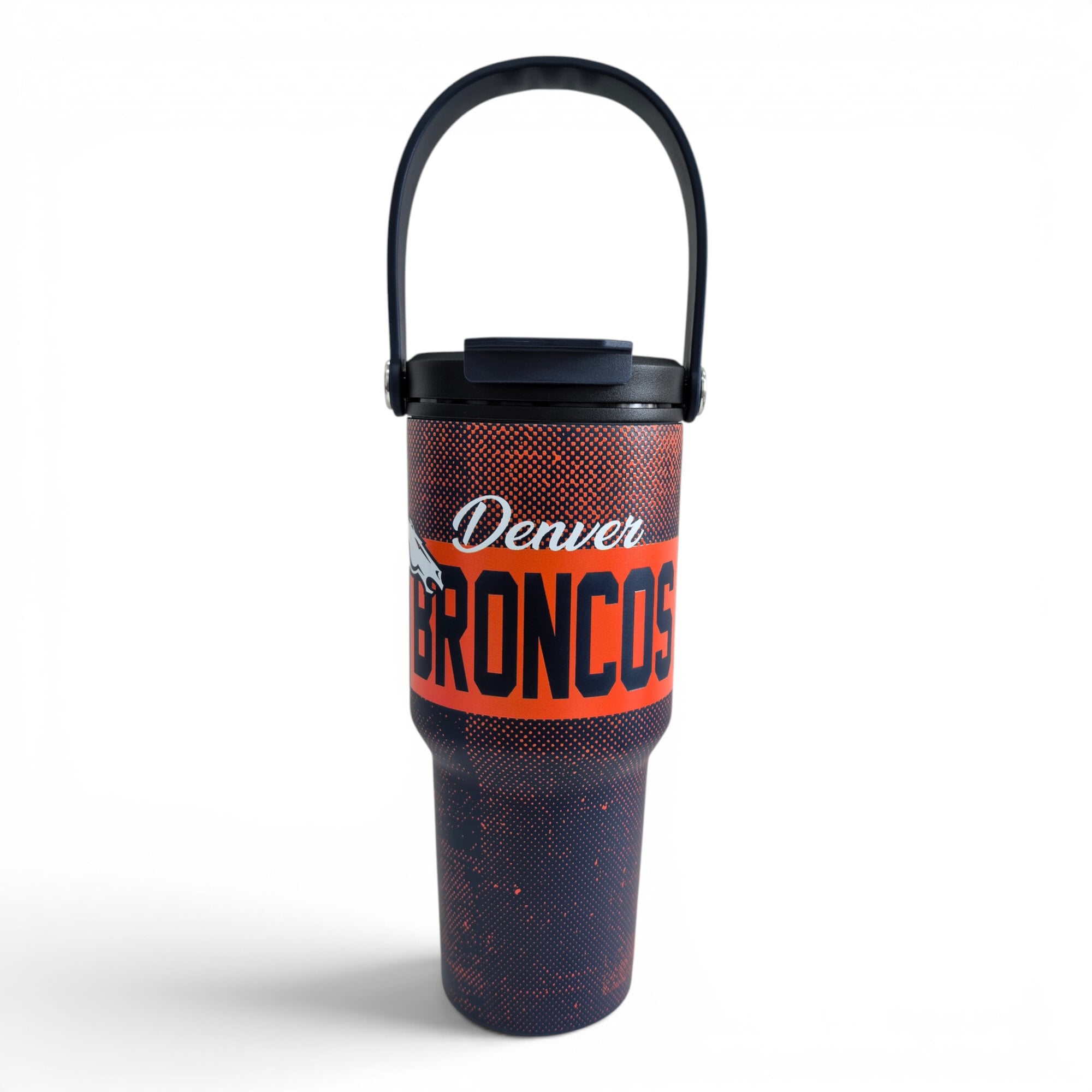 Pegasus Denver Broncos 24oz. Speckled Gradient Stainless Steel Dual Top Water Bottle