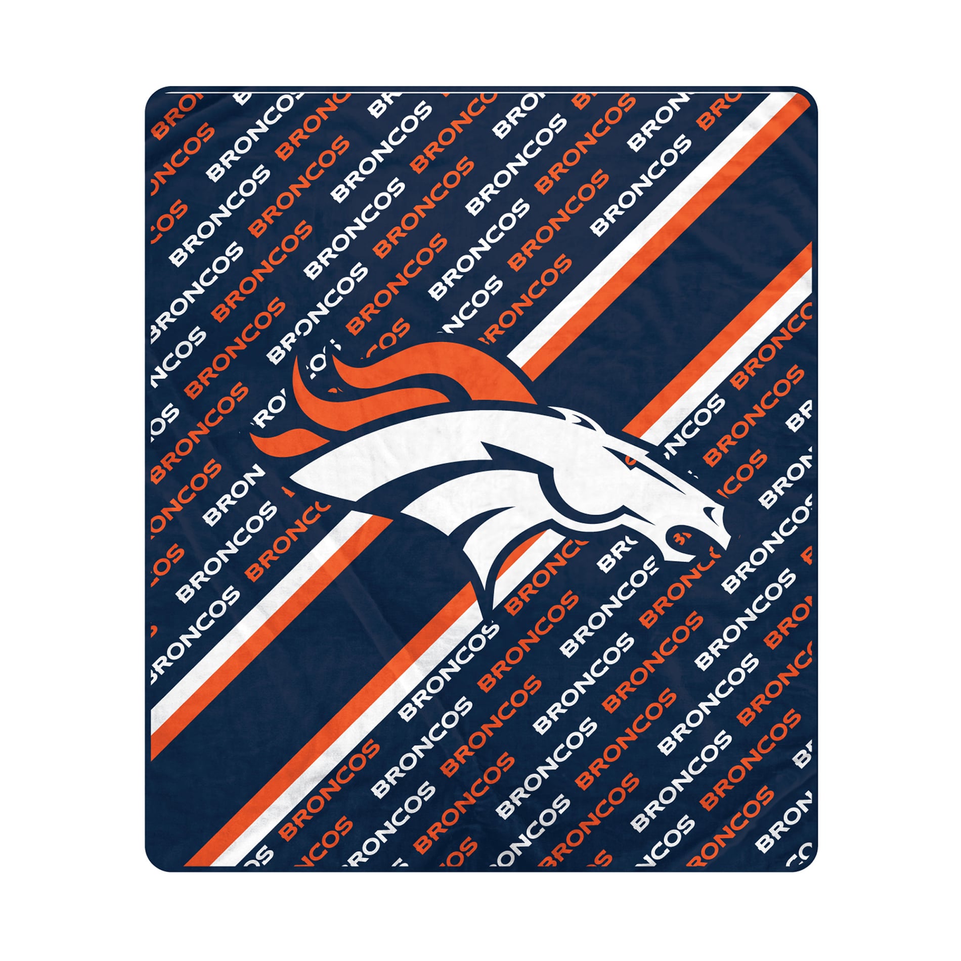 Couverture ultra douce Pegasus Denver Broncos 60" x 70" (diagonale) avec logo et doublure