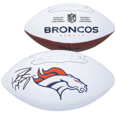 Peyton Manning Denver Broncos Fanatics Authentic Autographed Wilson White Panel Football