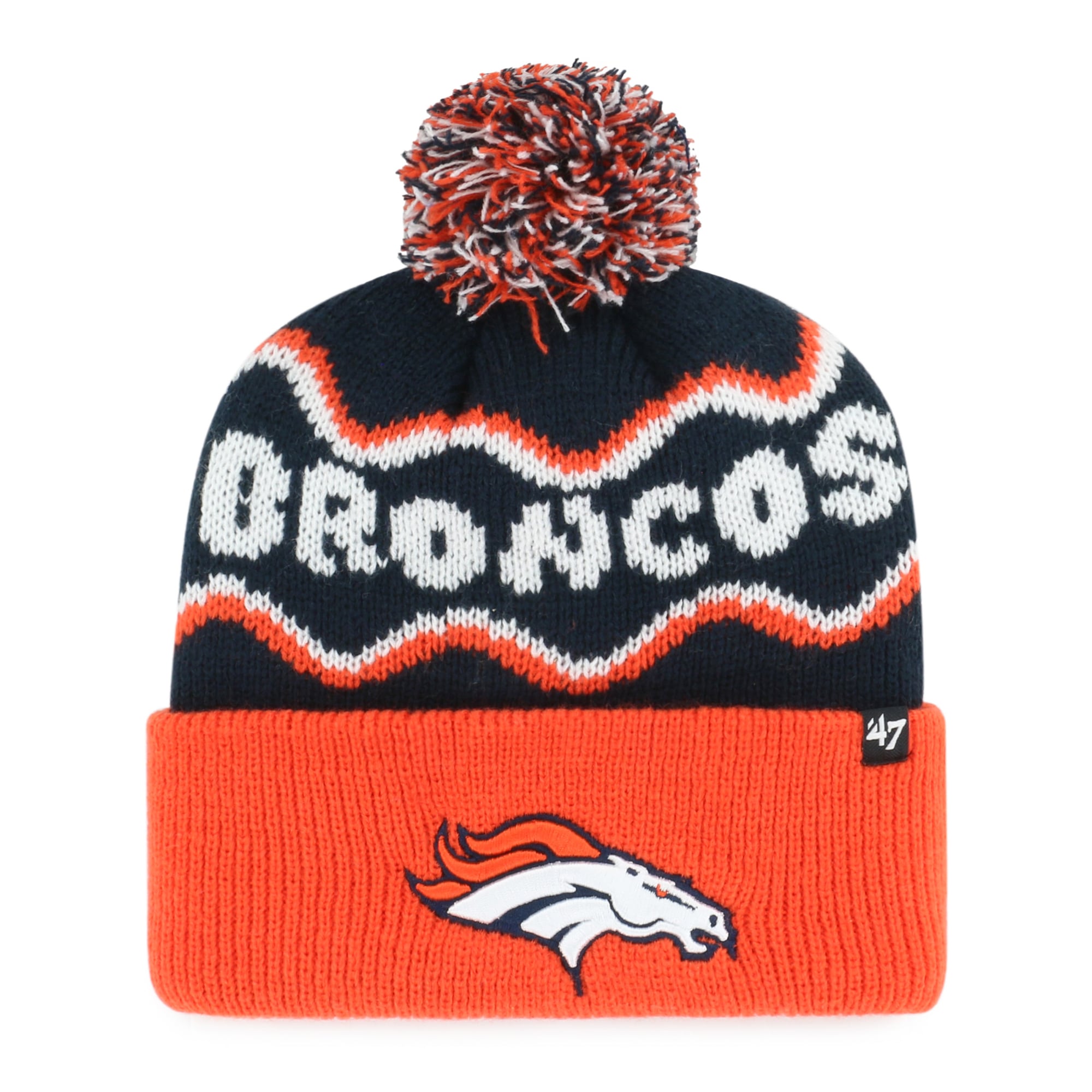 Bonnet à revers bleu marine Denver Broncos '47