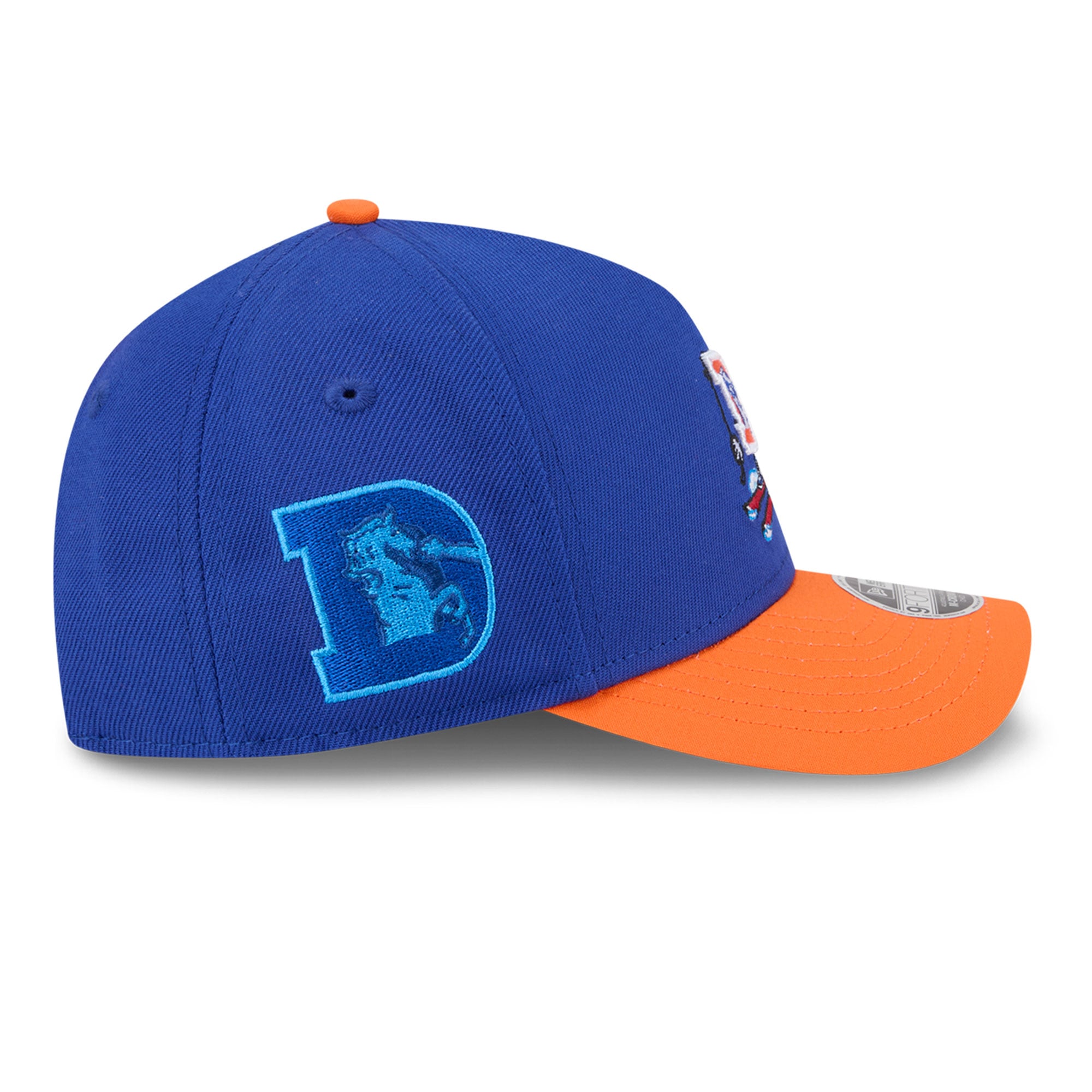Casquette ajustable New Era bleue Denver Broncos Cartoon 9FORTY M-Crown A-Frame pour enfants d'âge préscolaire