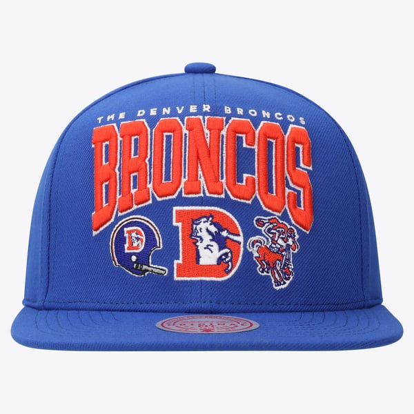 Mitchell & Ness Denver Broncos 2-Tone Snapback Hat – Adjustable NFL Cap – Gray