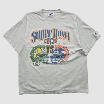 Super Bowl XXXII Logo Athletic 1998 T-shirt - Heather Gray - XL by Fanatics Real Vintage