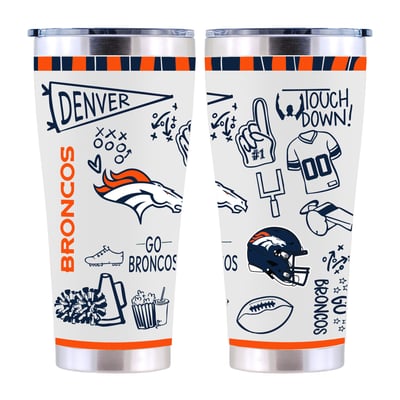 Denver Broncos The Memory Company 30oz. Sketchpad Stainless Steel Tumbler