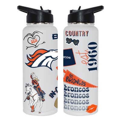 Denver Broncos The Memory Company 34oz. Loco Stainless Steel Quencher Bottle