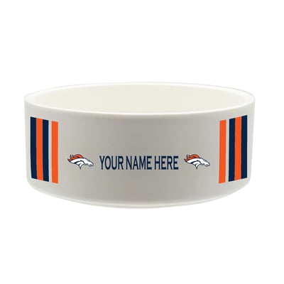Denver Broncos The Memory Company 35oz. Personalized Ceramic Pet Bowl
