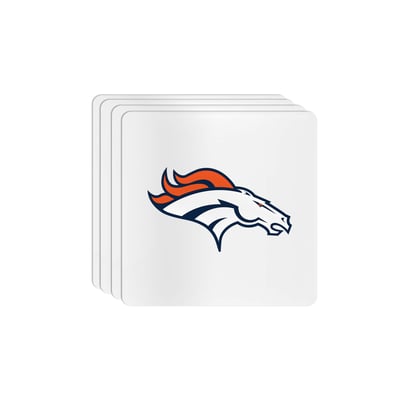 Denver Broncos The Memory Company Square Ceramic Coaster Set