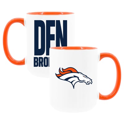 Denver Broncos The Memory Company Two-Piece 15oz. Coffee Mug Set