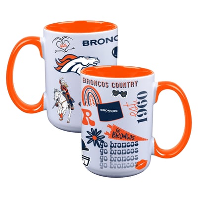Denver Broncos The Memory Company Two-Piece 15oz. Loco Coffee Mug Set