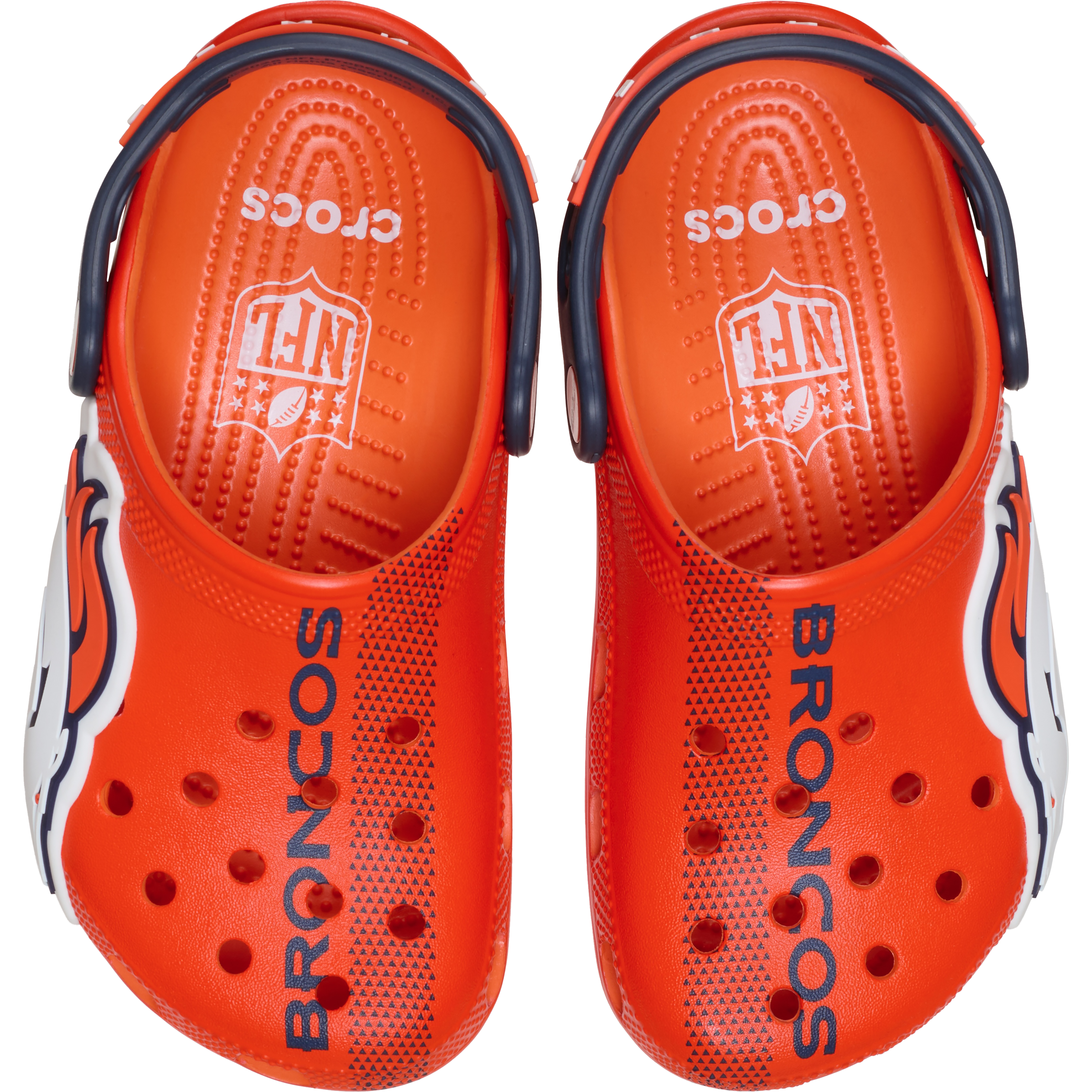 Sabots classiques Crocs orange Denver Broncos pour tout-petits