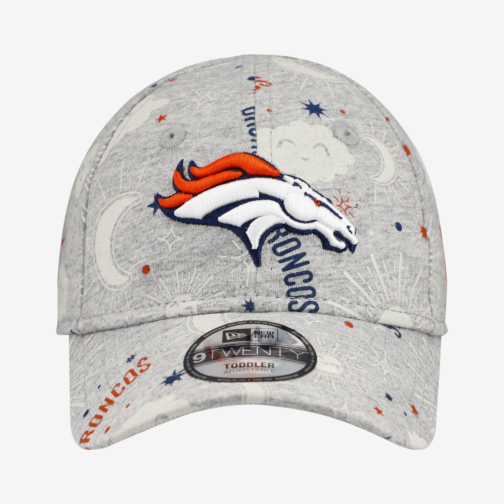 Toddler New Era Heather Gray Denver Broncos Sky 9TWENTY Adjustable Hat