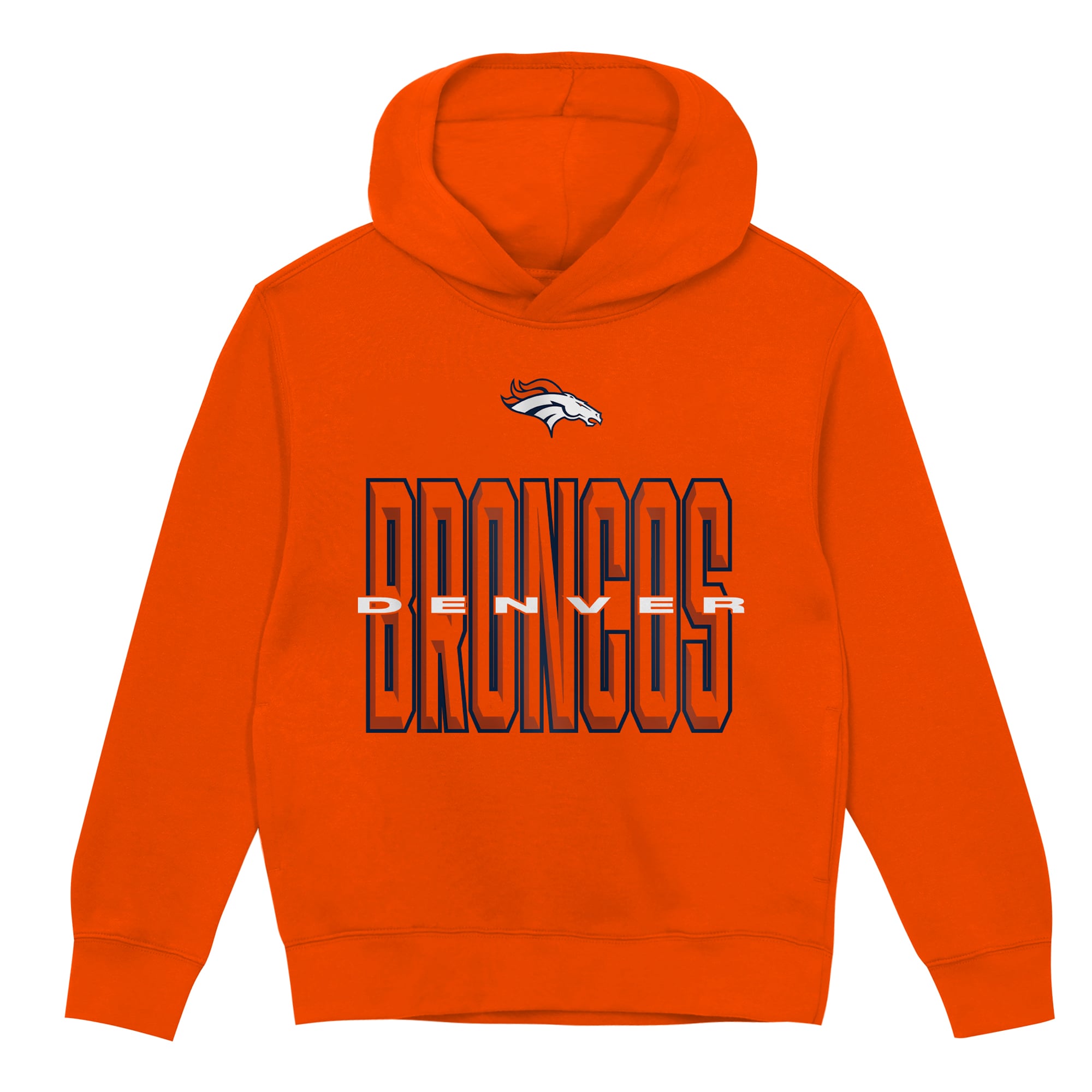Sweat à capuche polaire orange Denver Broncos Field General pour tout-petit