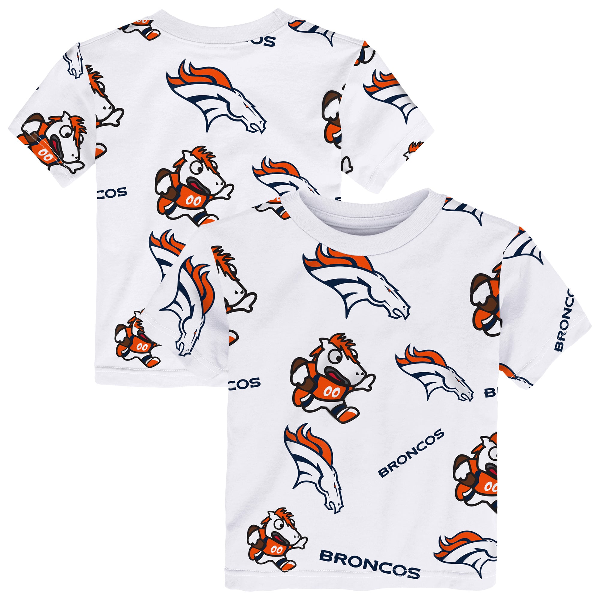 Toddler Outerstuff White Denver Broncos Mascot Play T-Shirt