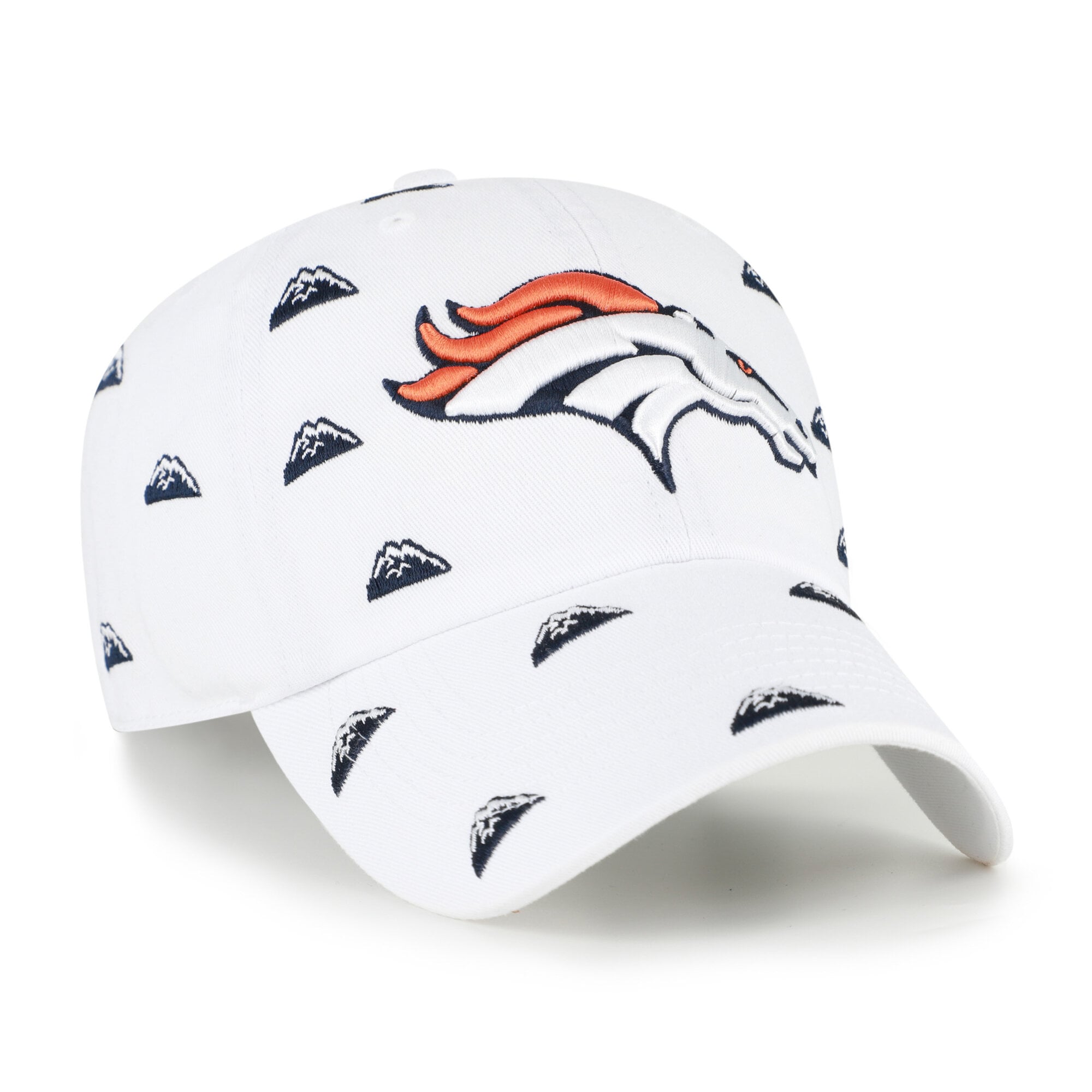 Unisex '47 White Denver Broncos Confetti Clean Up Adjustable Hat