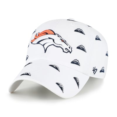 Denver Broncos '47 Unisex Confetti Clean Up Adjustable Hat - White