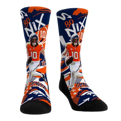 Bo Nix Denver Broncos Rock Em Unisex Playmaker Crew Socks