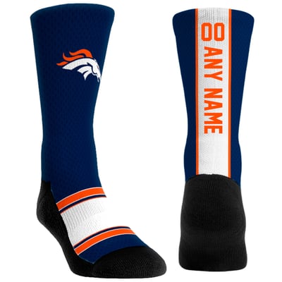  Denver Broncos Rock Em Unisex Custom Jersey Crew Socks - Navy