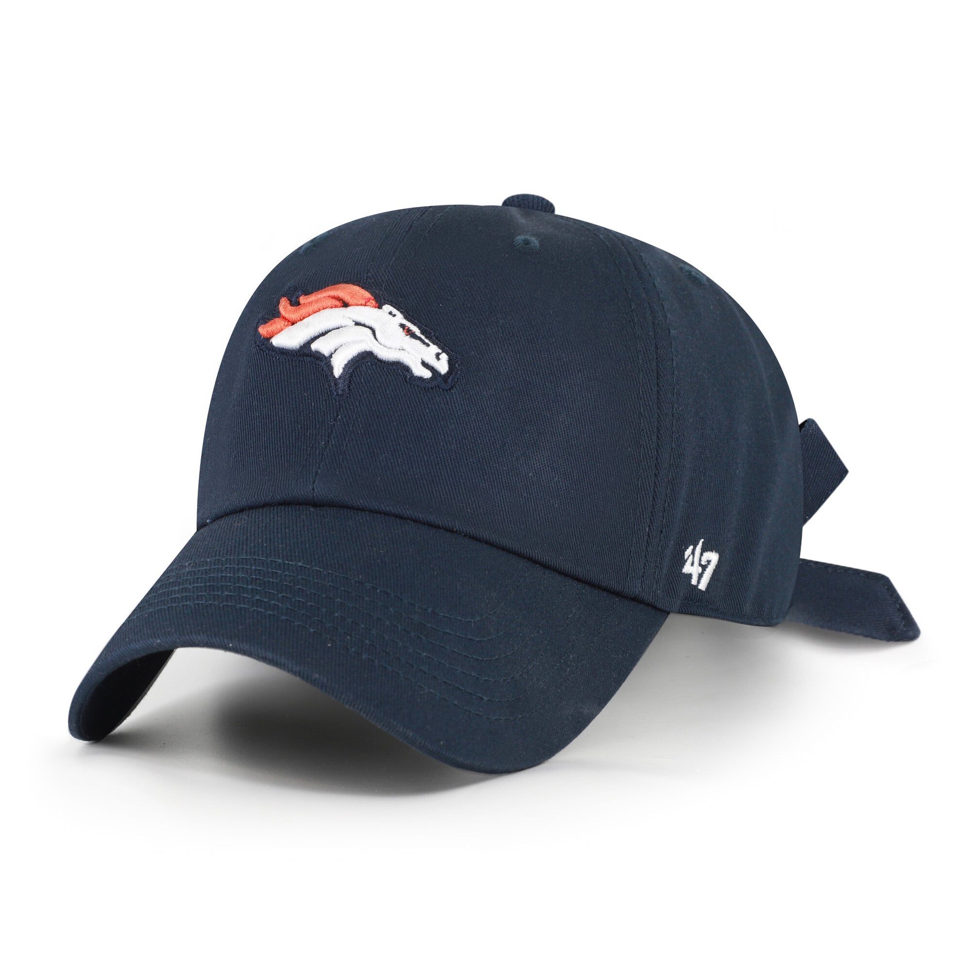 Women's '47 Navy Denver Broncos  Bow Back Clean Up Adjustable Hat