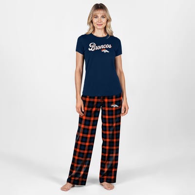  Denver Broncos Concepts Sport Women's Highland Sleep Set - Navy